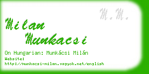 milan munkacsi business card